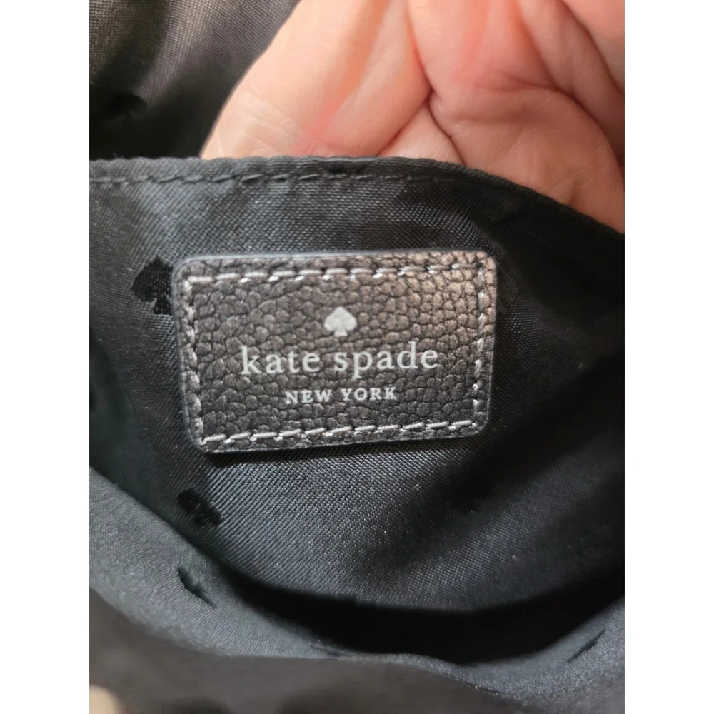 Kate Spade Laurel Way Mini Reiley Glitter Satchel Crossbody bag Gunmetal B